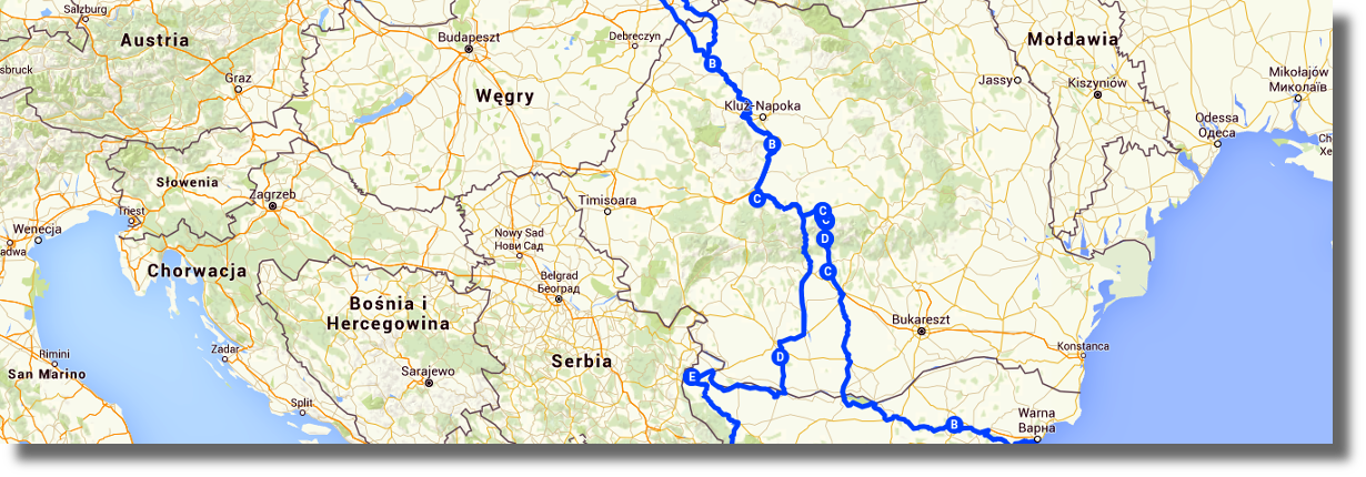 mapa całej wyprawy