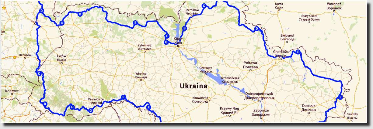 Ukraina - mapa